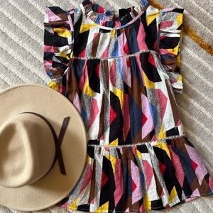 THML Multicolor Geometric Blouse
